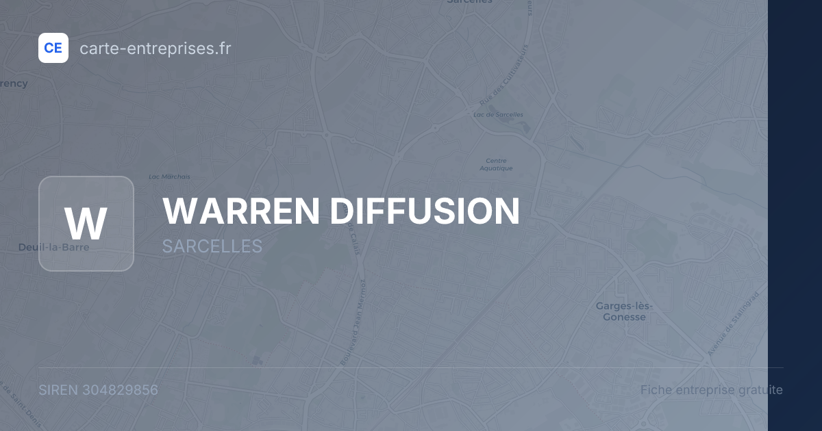 WARREN DIFFUSION — 304829856 — fiche entreprise