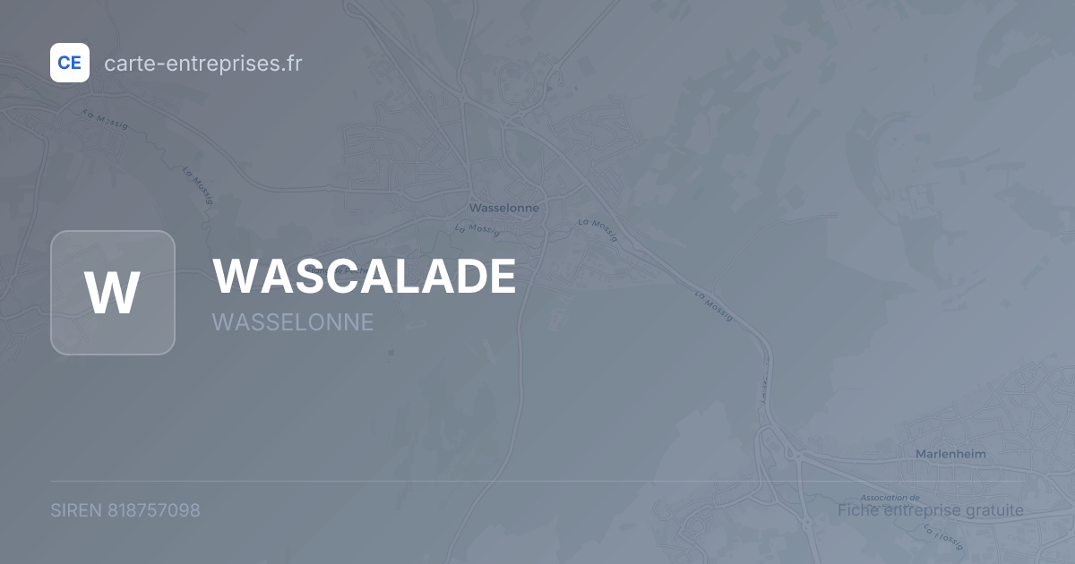 WASCALADE — 818757098 — fiche entreprise