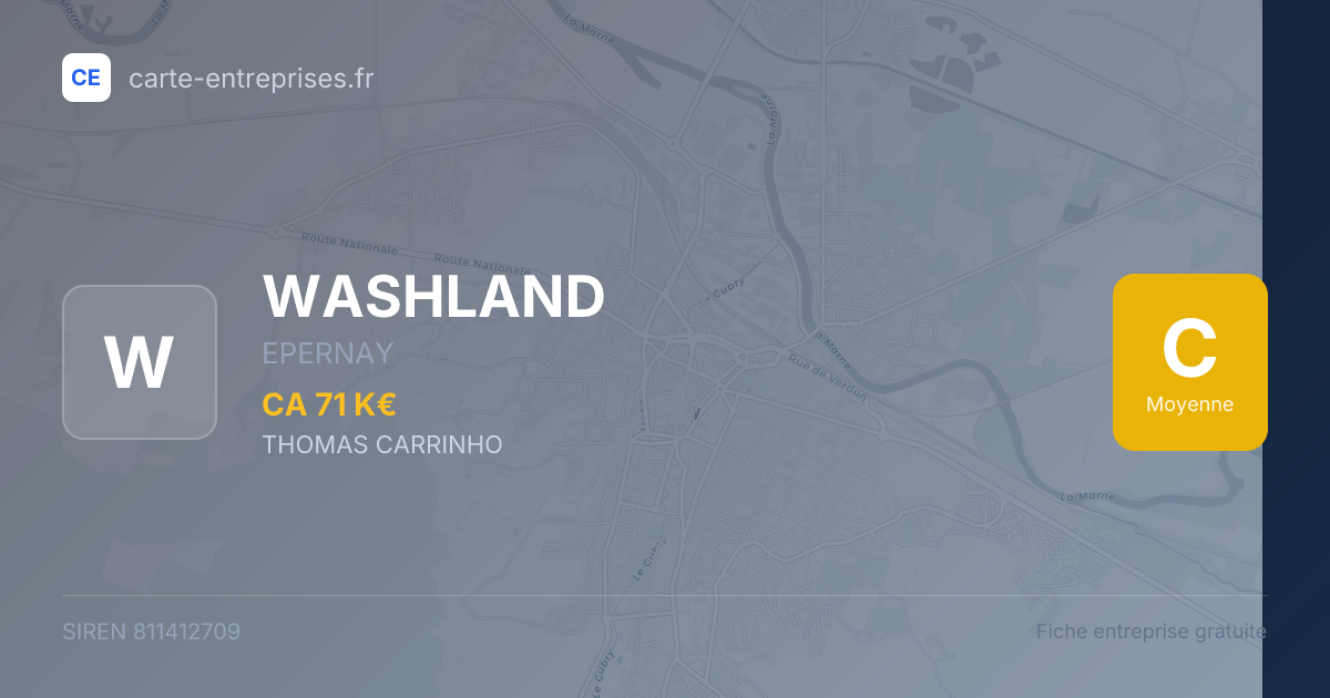 WASHLAND — 811412709 — fiche entreprise