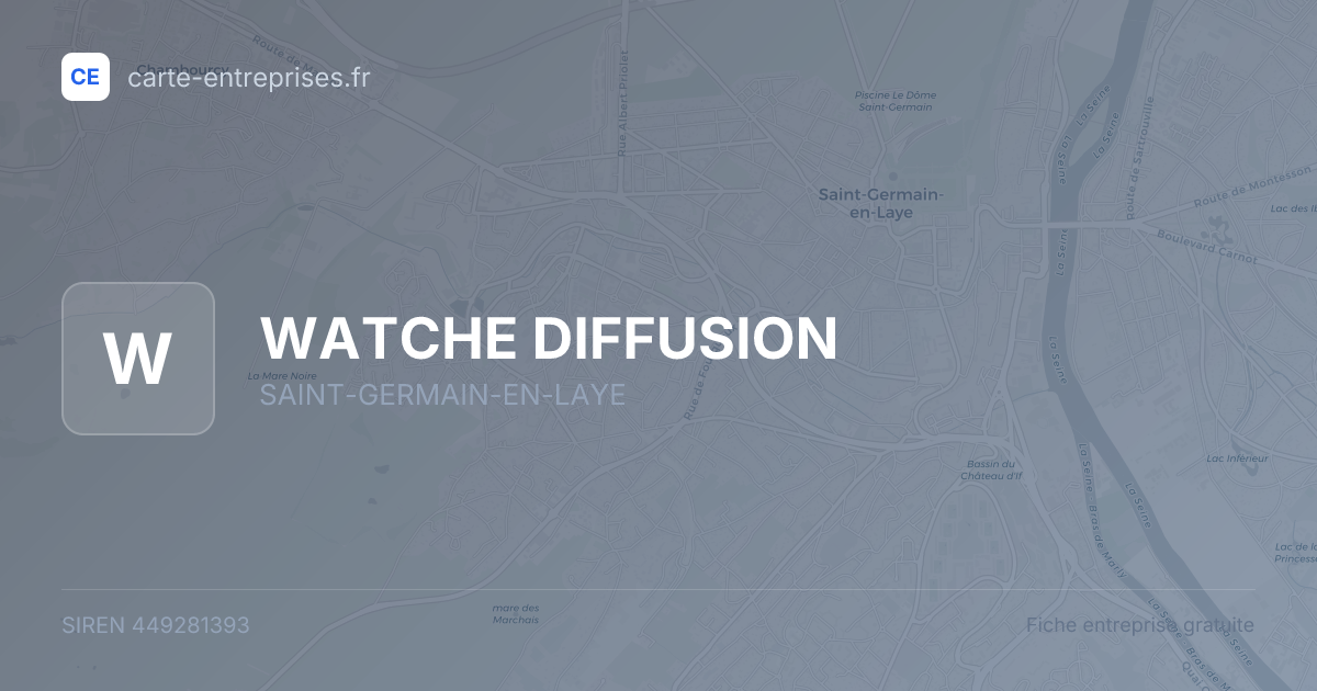 WATCHE DIFFUSION — 449281393 — fiche entreprise