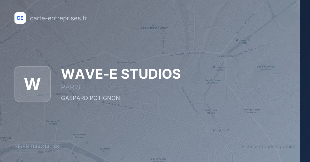 WAVE-E STUDIOS — 944314038 — fiche entreprise