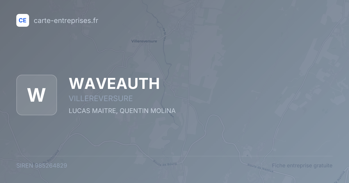 WAVEAUTH — 985264829 — fiche entreprise