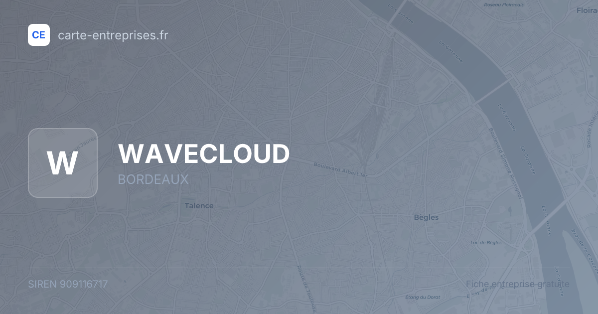 WAVECLOUD — 909116717 — fiche entreprise