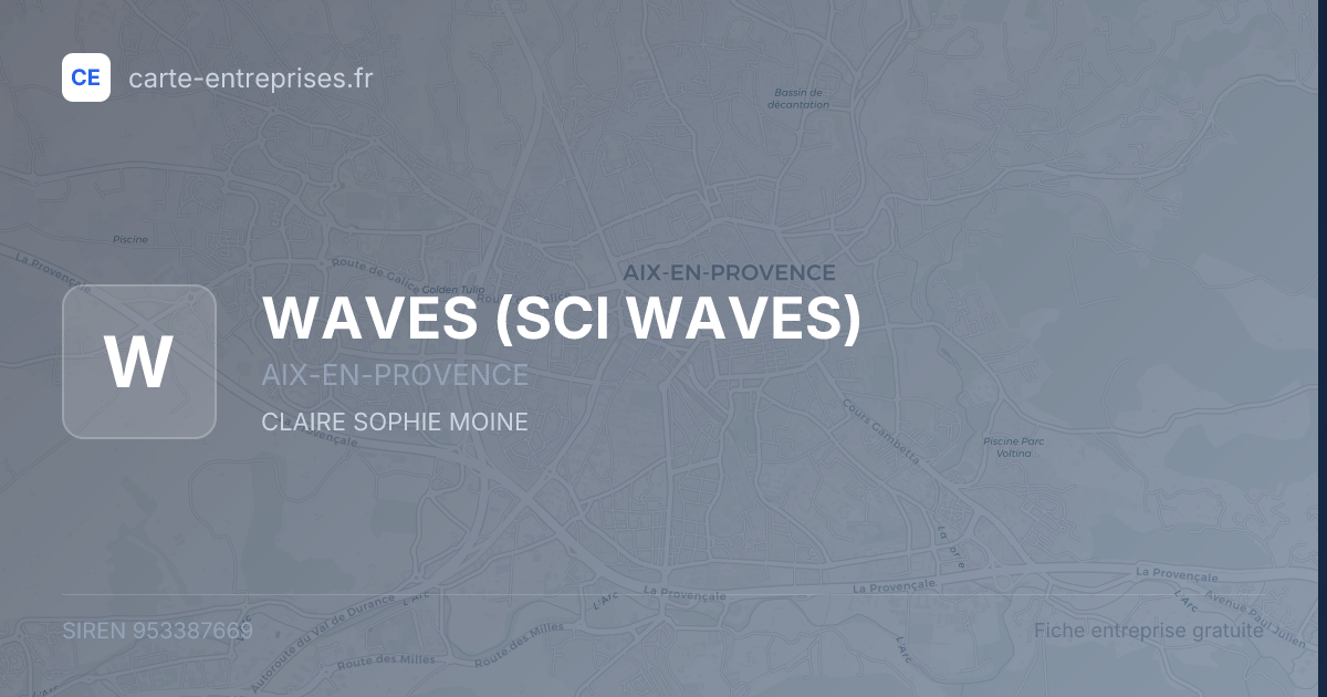 WAVES (SCI WAVES) — 953387669 — fiche entreprise