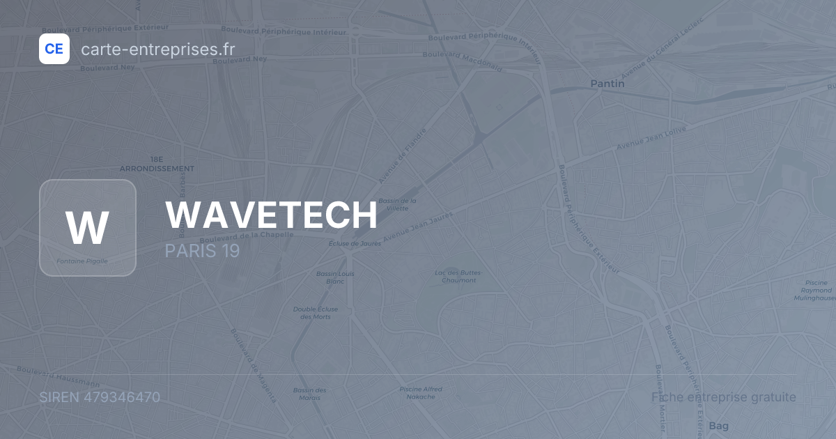 WAVETECH — 479346470 — fiche entreprise