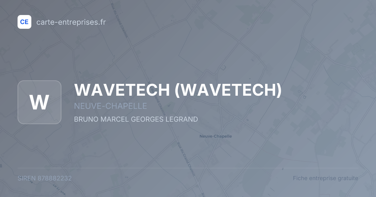 WAVETECH — 878882232 — fiche entreprise
