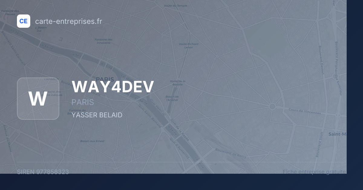 WAY4DEV — 977858323 — fiche entreprise