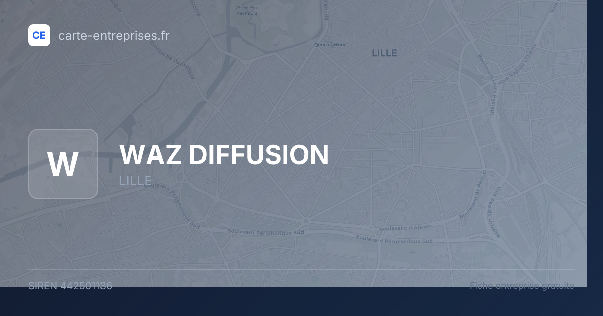 WAZ DIFFUSION — 442501136 — fiche entreprise