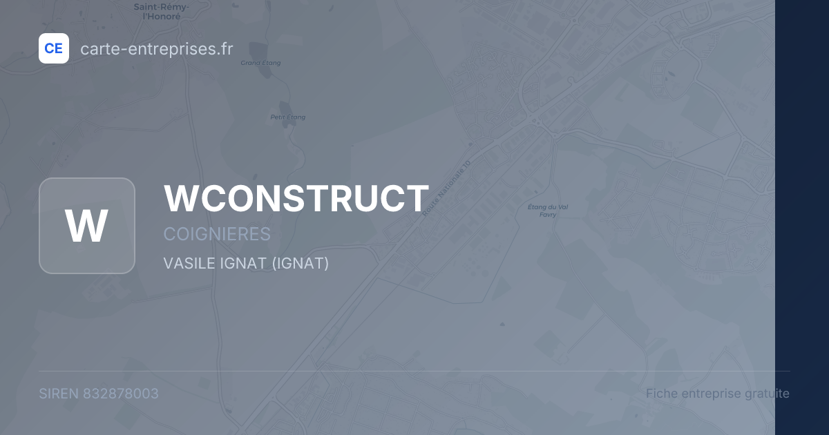 WCONSTRUCT — 832878003 — fiche entreprise