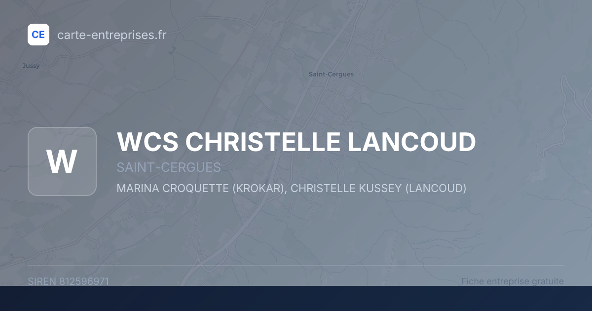 WCS CHRISTELLE LANCOUD — 812596971 — fiche entreprise