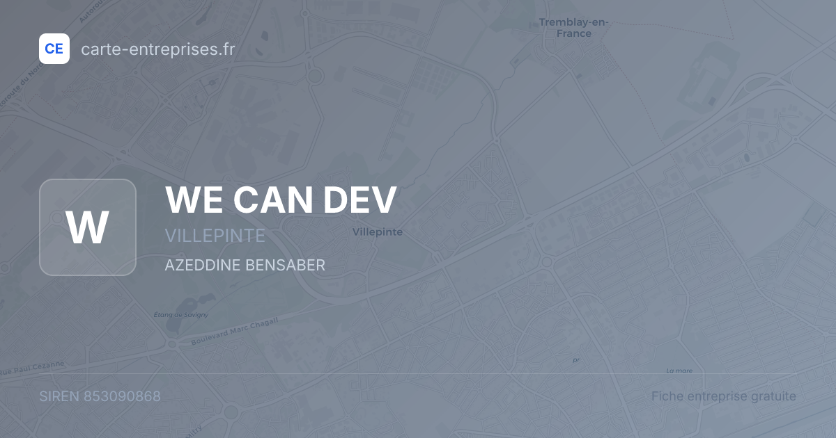 WE CAN DEV — 853090868 — fiche entreprise