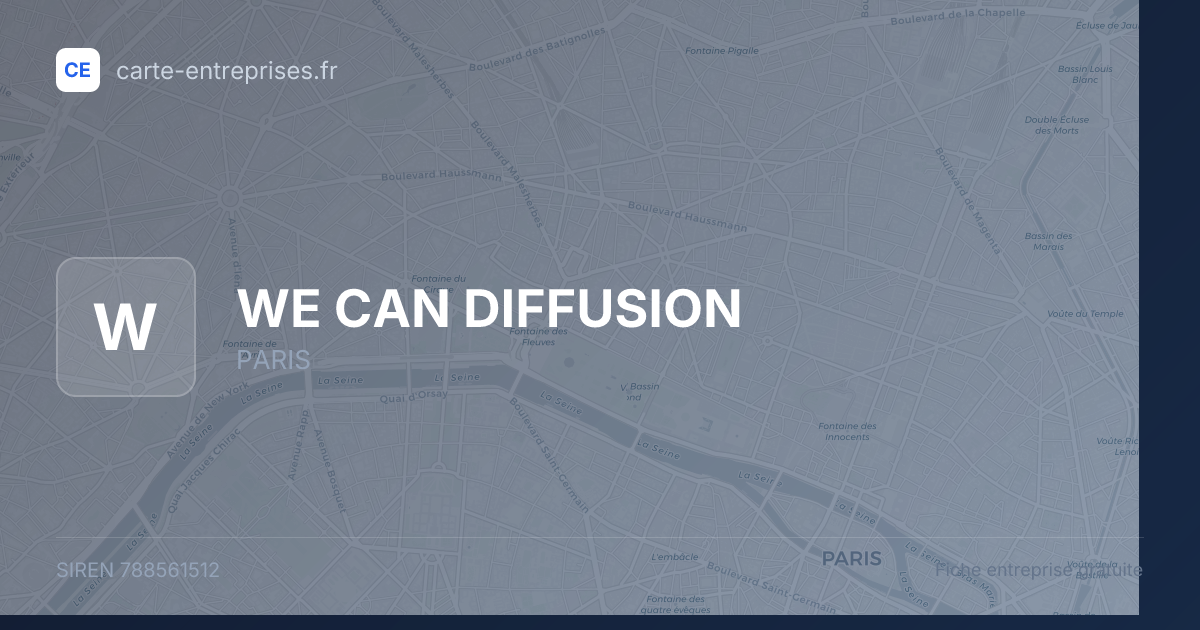 WE CAN DIFFUSION — 788561512 — fiche entreprise