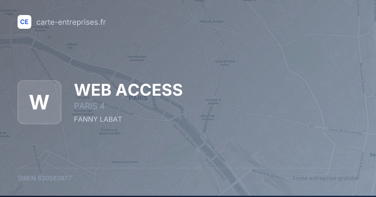 WEB ACCESS — 830583977 — fiche entreprise