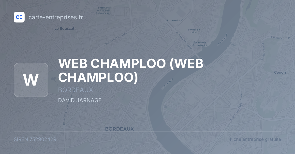 WEB CHAMPLOO — 752902429 — fiche entreprise