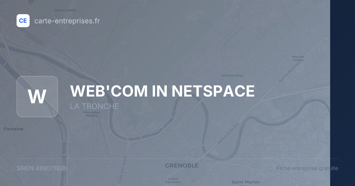 WEB'COM IN NETSPACE — 489071928 — fiche entreprise