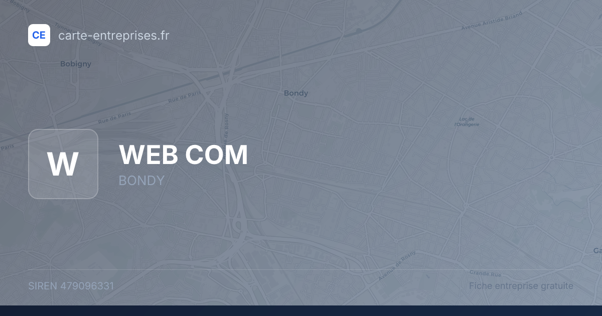 WEB COM — 479096331 — fiche entreprise