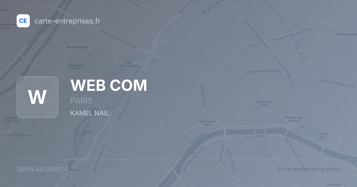 WEB COM — 482416054 — fiche entreprise