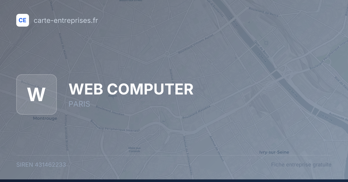 WEB COMPUTER — 431462233 — fiche entreprise
