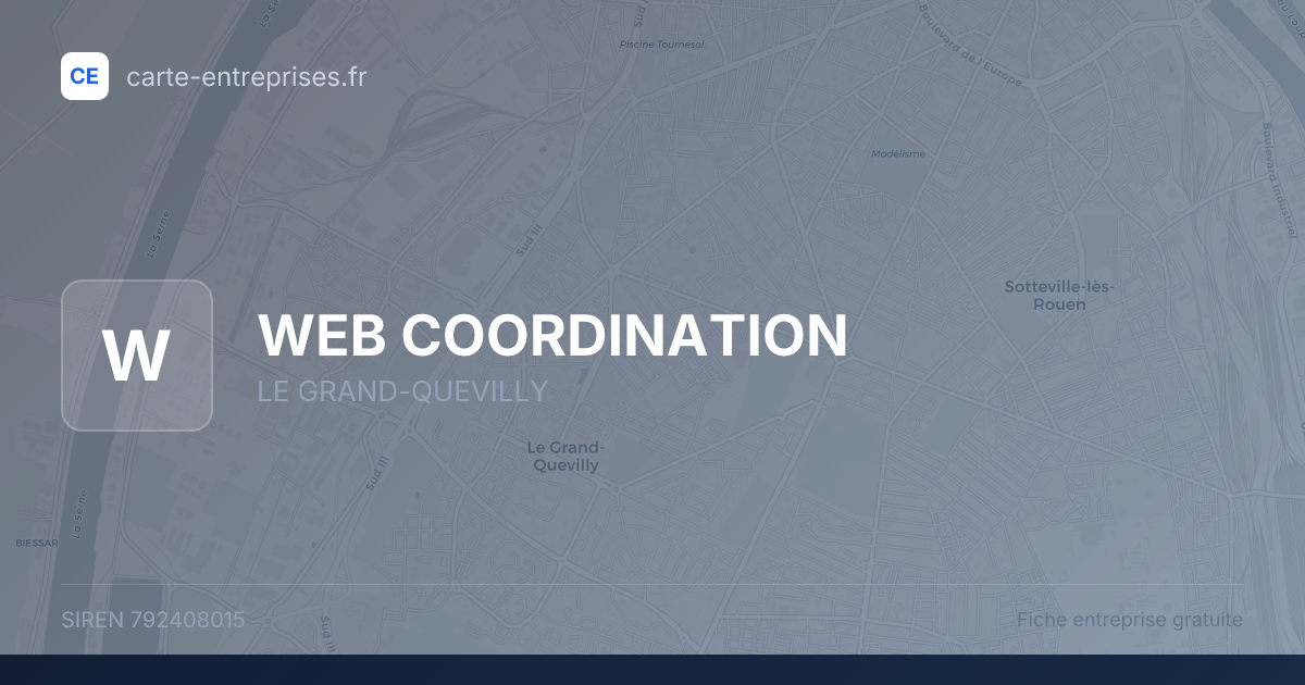 WEB COORDINATION — 792408015 — fiche entreprise
