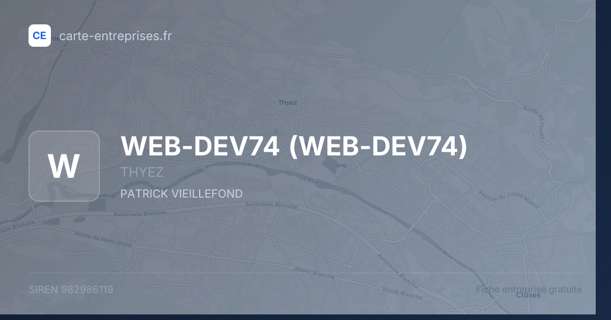 WEB-DEV74 — 982986119 — fiche entreprise