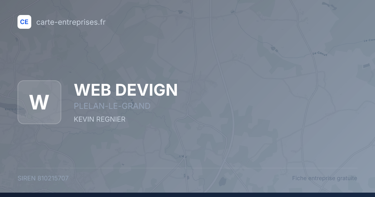 WEB DEVIGN — 810215707 — fiche entreprise