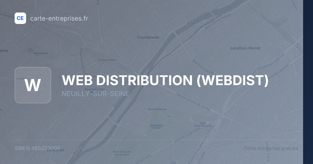 WEB DISTRIBUTION (WEBDIST) — 485033005 — fiche entreprise