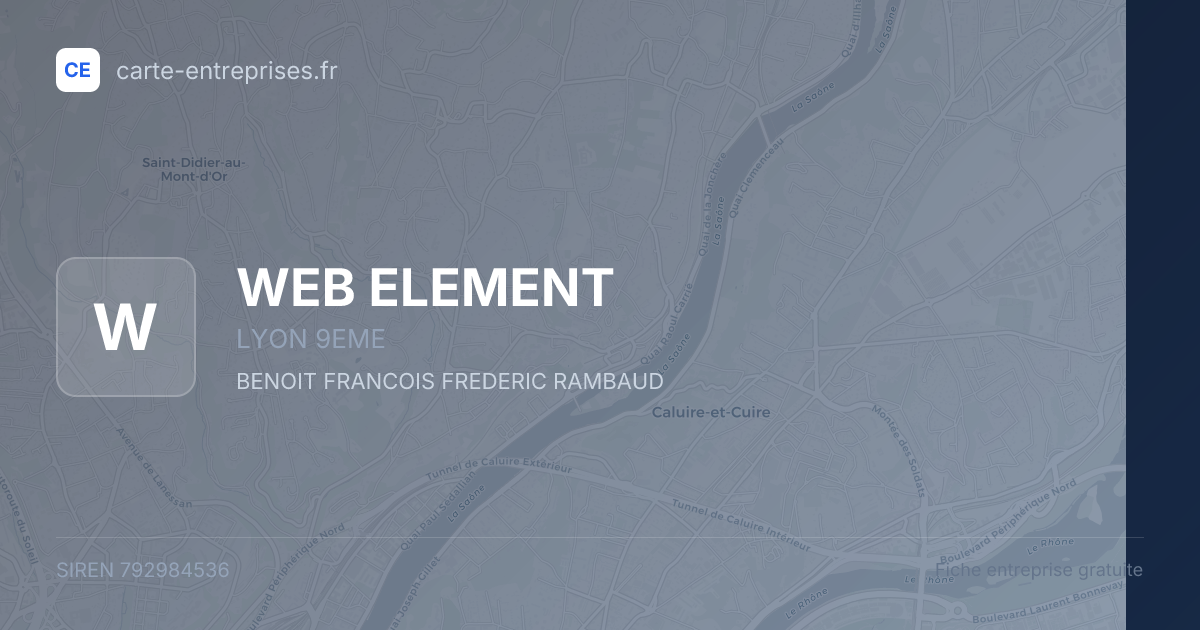 WEB ELEMENT — 792984536 — fiche entreprise