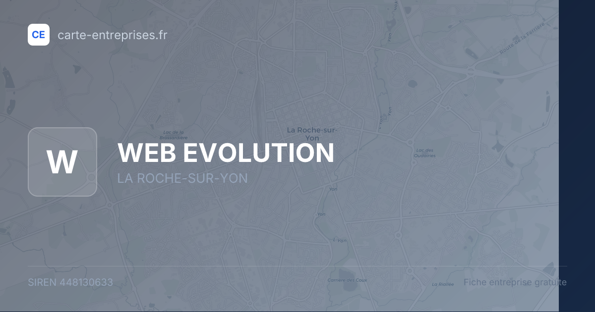 WEB EVOLUTION — 448130633 — fiche entreprise