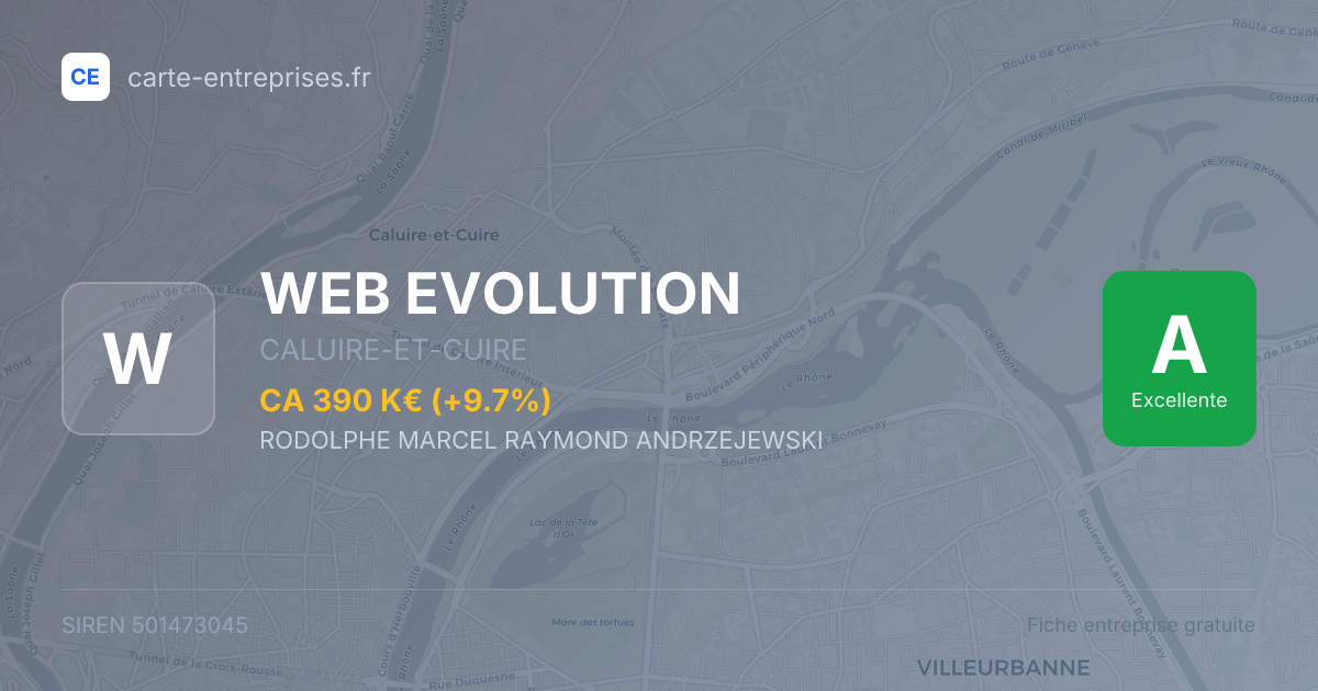 WEB EVOLUTION — 501473045 — fiche entreprise