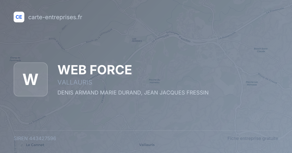 WEB FORCE — 443427596 — fiche entreprise