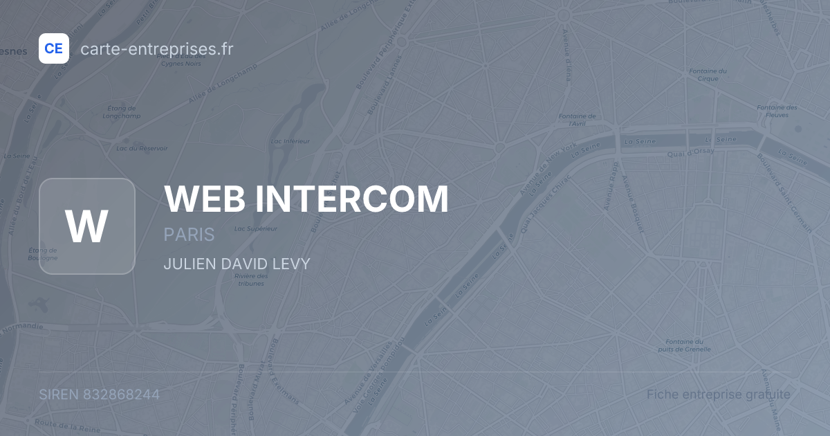 WEB INTERCOM — 832868244 — fiche entreprise