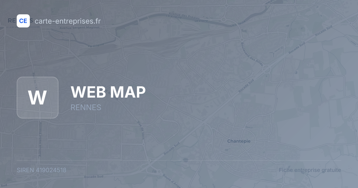 WEB MAP — 419024518 — fiche entreprise