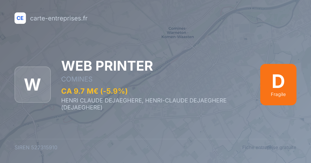 WEB PRINTER — 522315910 — fiche entreprise
