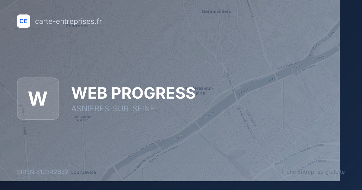 WEB PROGRESS — 812342632 — fiche entreprise