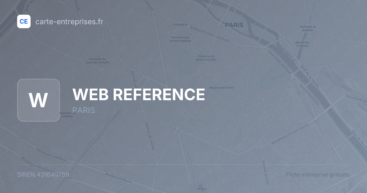 WEB REFERENCE — 431649789 — fiche entreprise