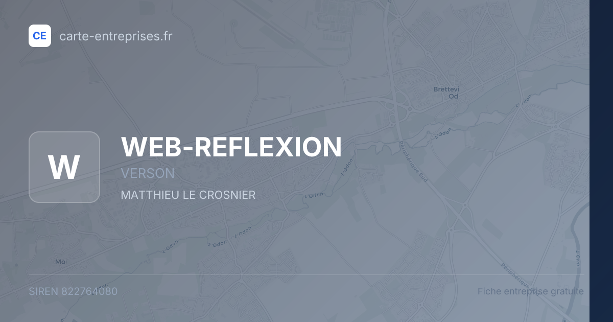 WEB-REFLEXION — 822764080 — fiche entreprise