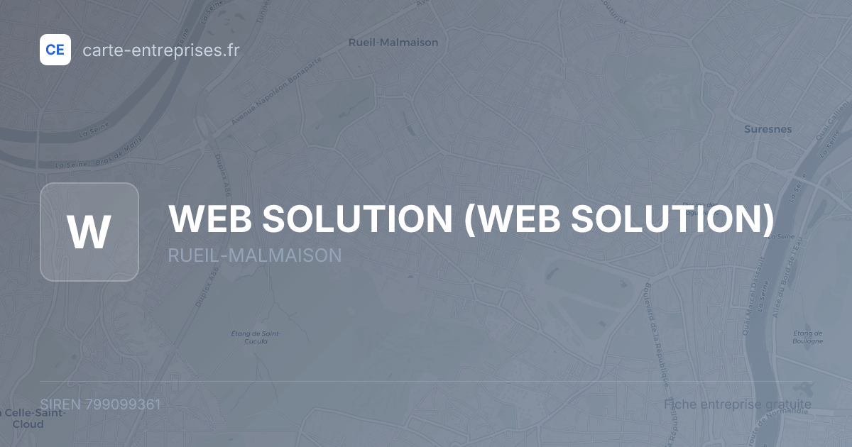 WEB SOLUTION — 799099361 — fiche entreprise