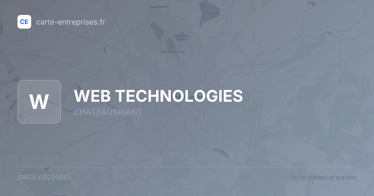 WEB TECHNOLOGIES — 418259842 — fiche entreprise