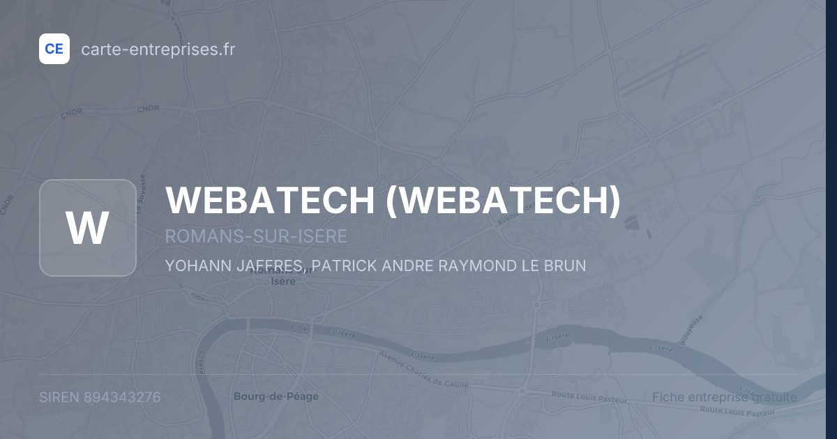 WEBATECH — 894343276 — fiche entreprise