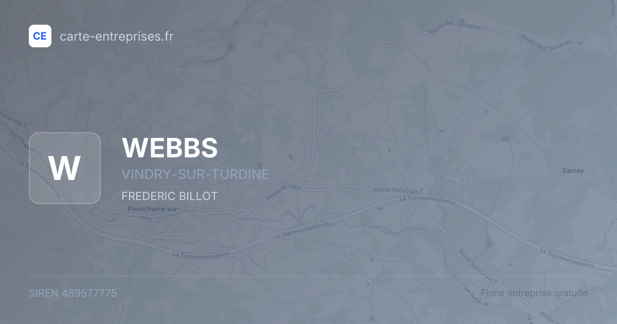 WEBBS — 489577775 — fiche entreprise