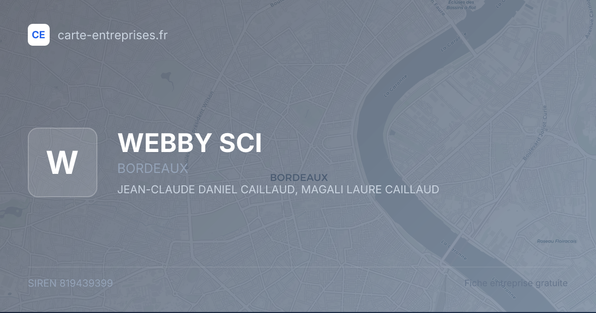 WEBBY SCI — 819439399 — fiche entreprise