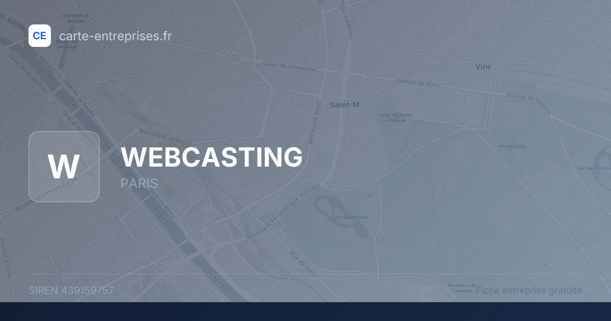 WEBCASTING — 439159757 — fiche entreprise
