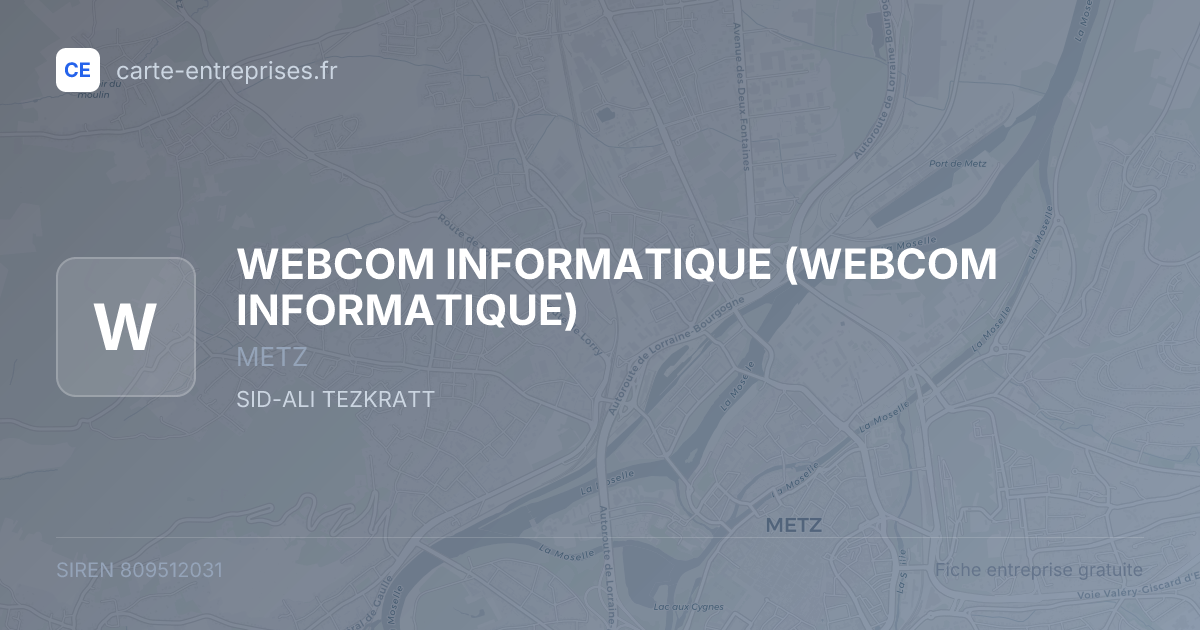 WEBCOM INFORMATIQUE — 809512031 — fiche entreprise