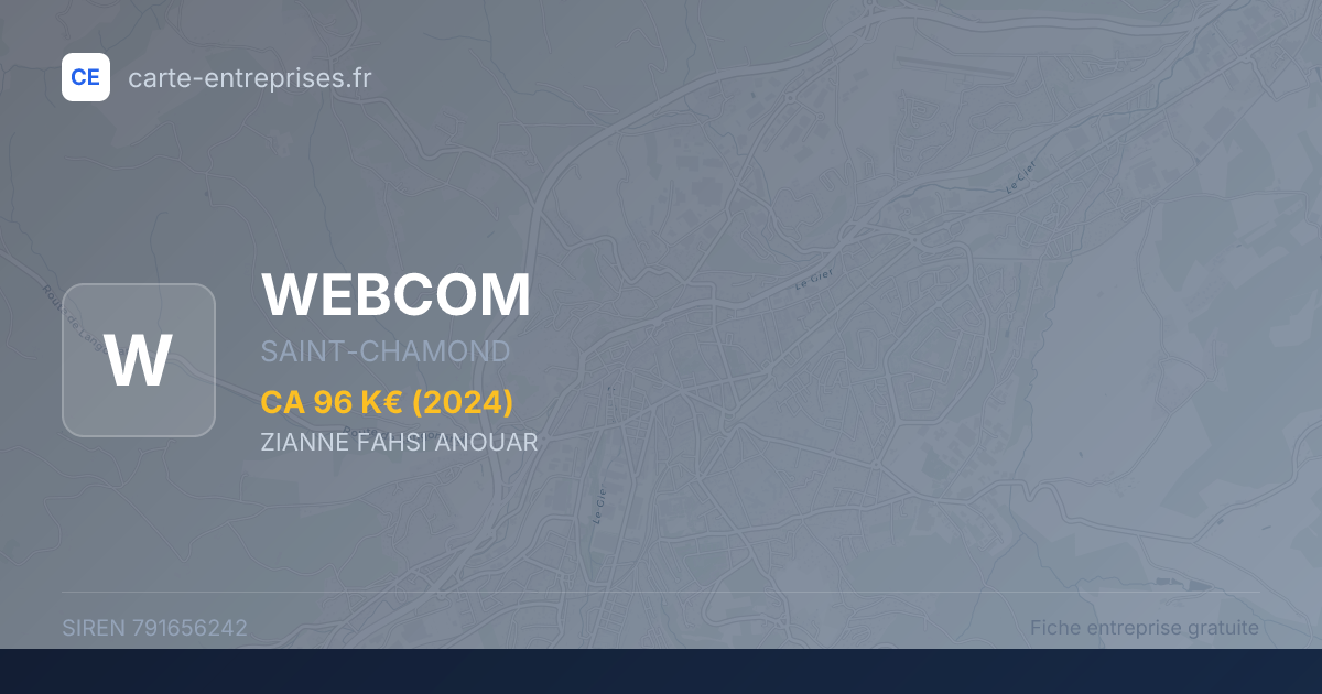 WEBCOM — 791656242 — fiche entreprise