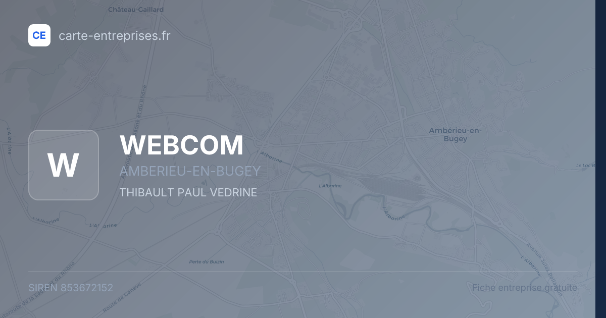 WEBCOM — 853672152 — fiche entreprise