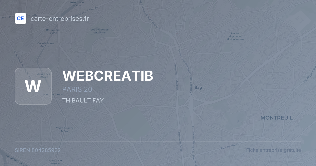 WEBCREATIB — 804285922 — fiche entreprise