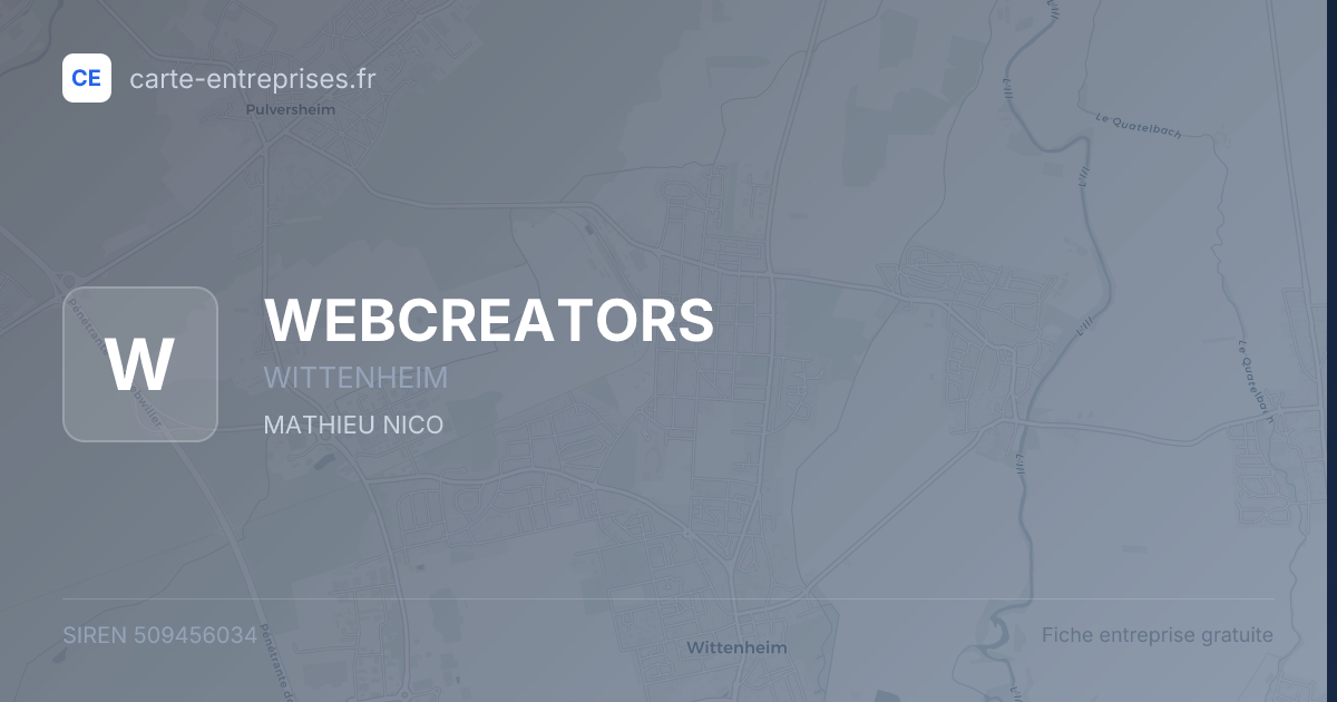 WEBCREATORS — 509456034 — fiche entreprise