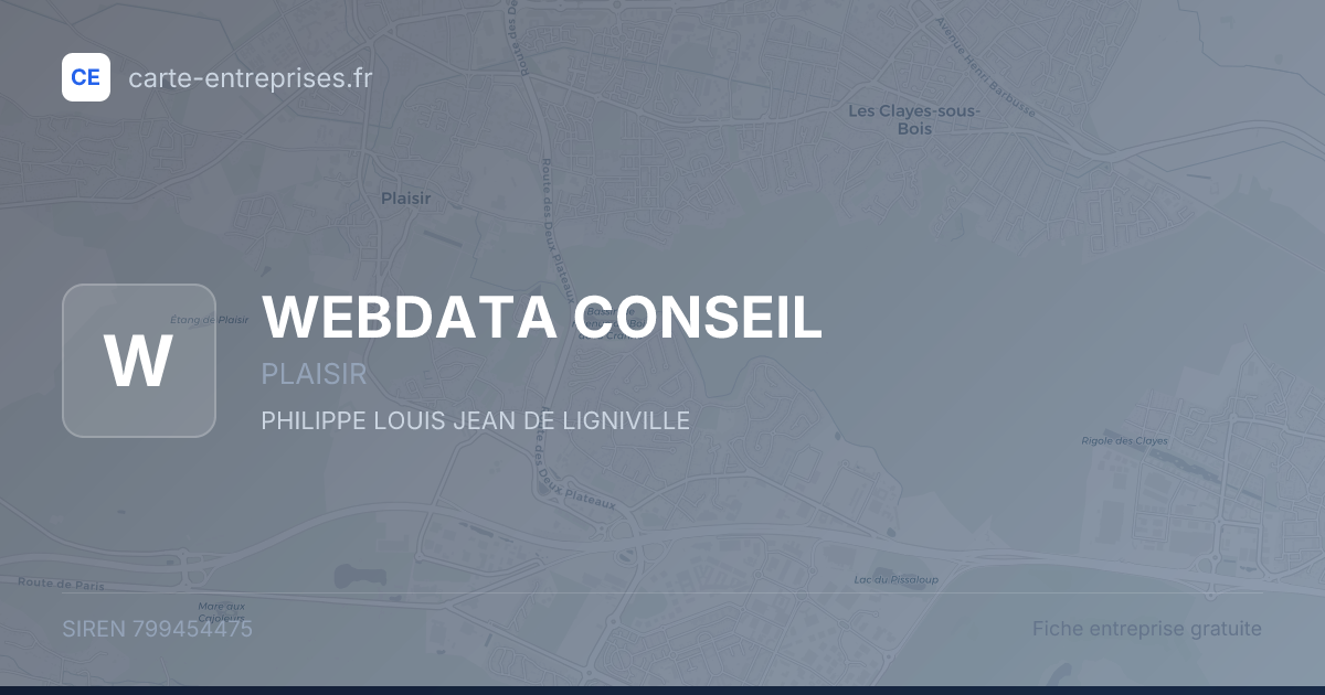 WEBDATA CONSEIL — 799454475 — fiche entreprise