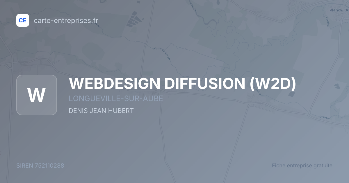 WEBDESIGN DIFFUSION (W2D) — 752110288 — fiche entreprise