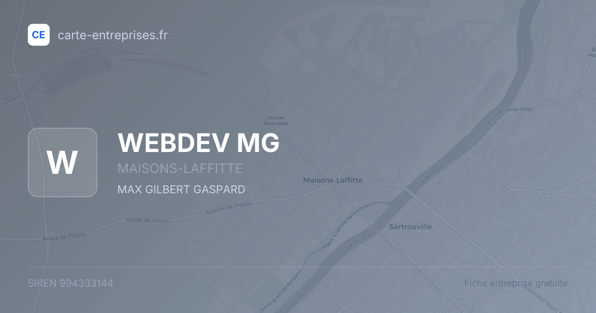 WEBDEV MG — 994333144 — fiche entreprise
